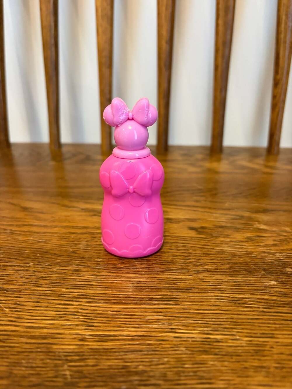 Disney Minnie Mouse Pink Polka Dot Bubble Wand Bottle